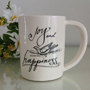 JOY AND HAPPINESS Mug 12 Oz Poetic Threads By Lori Siebert 2016 Demdaco
